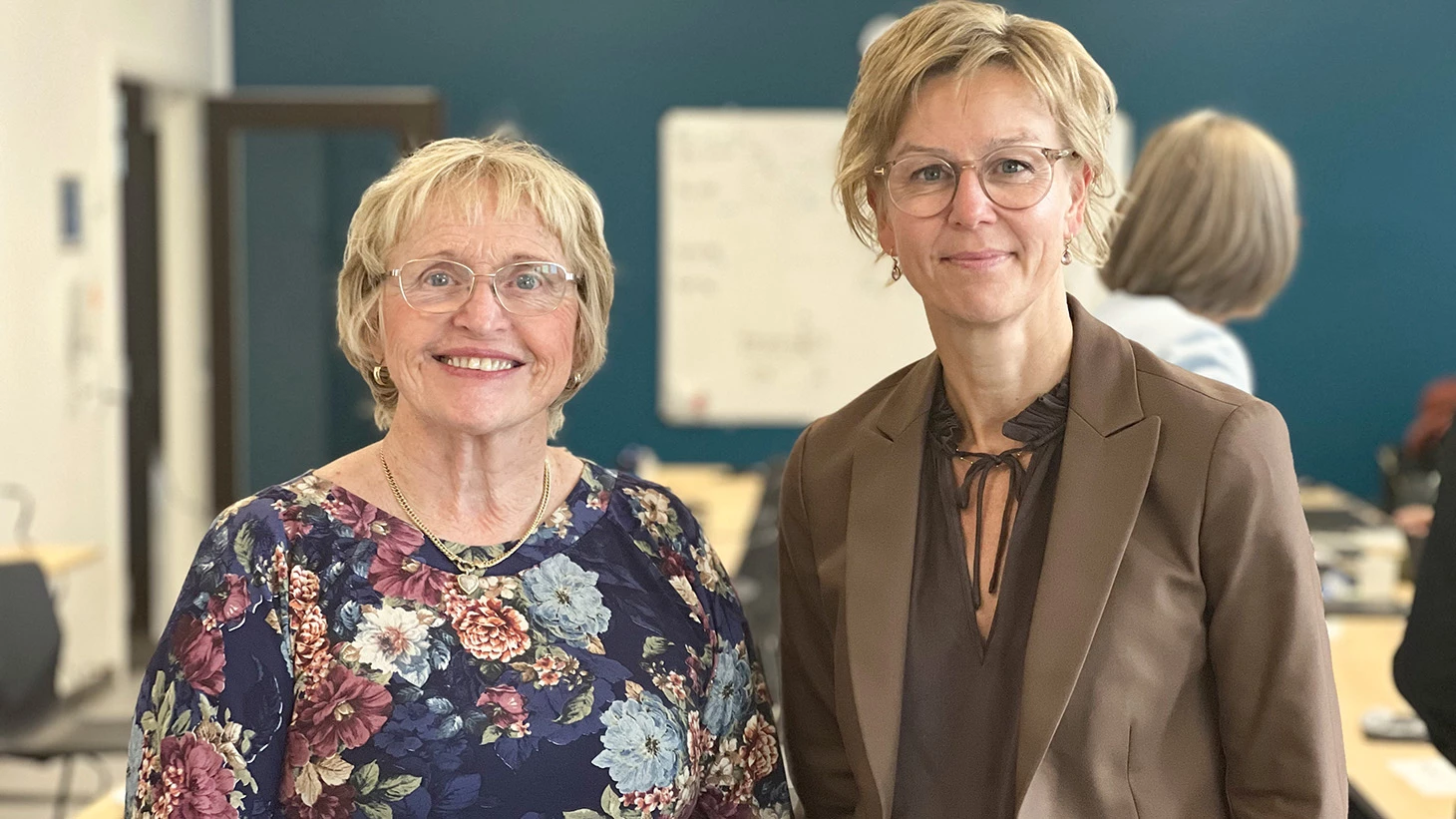 Sygeplejefaglig direktør Rikke Degn, Regionshospitalet Gødstrup (t.h.) ser store perspektiver i projektet.
