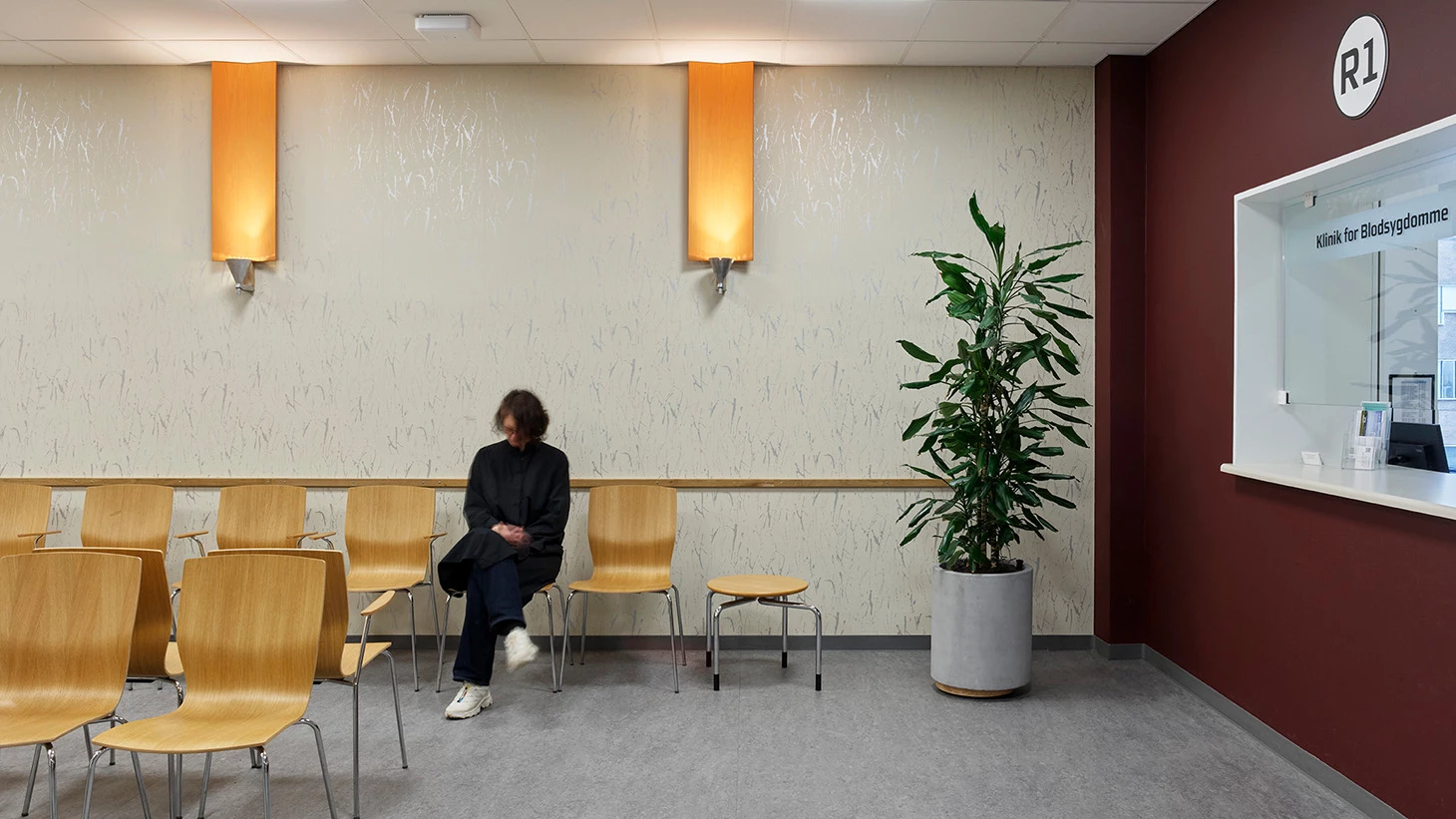 Person i venteværelse