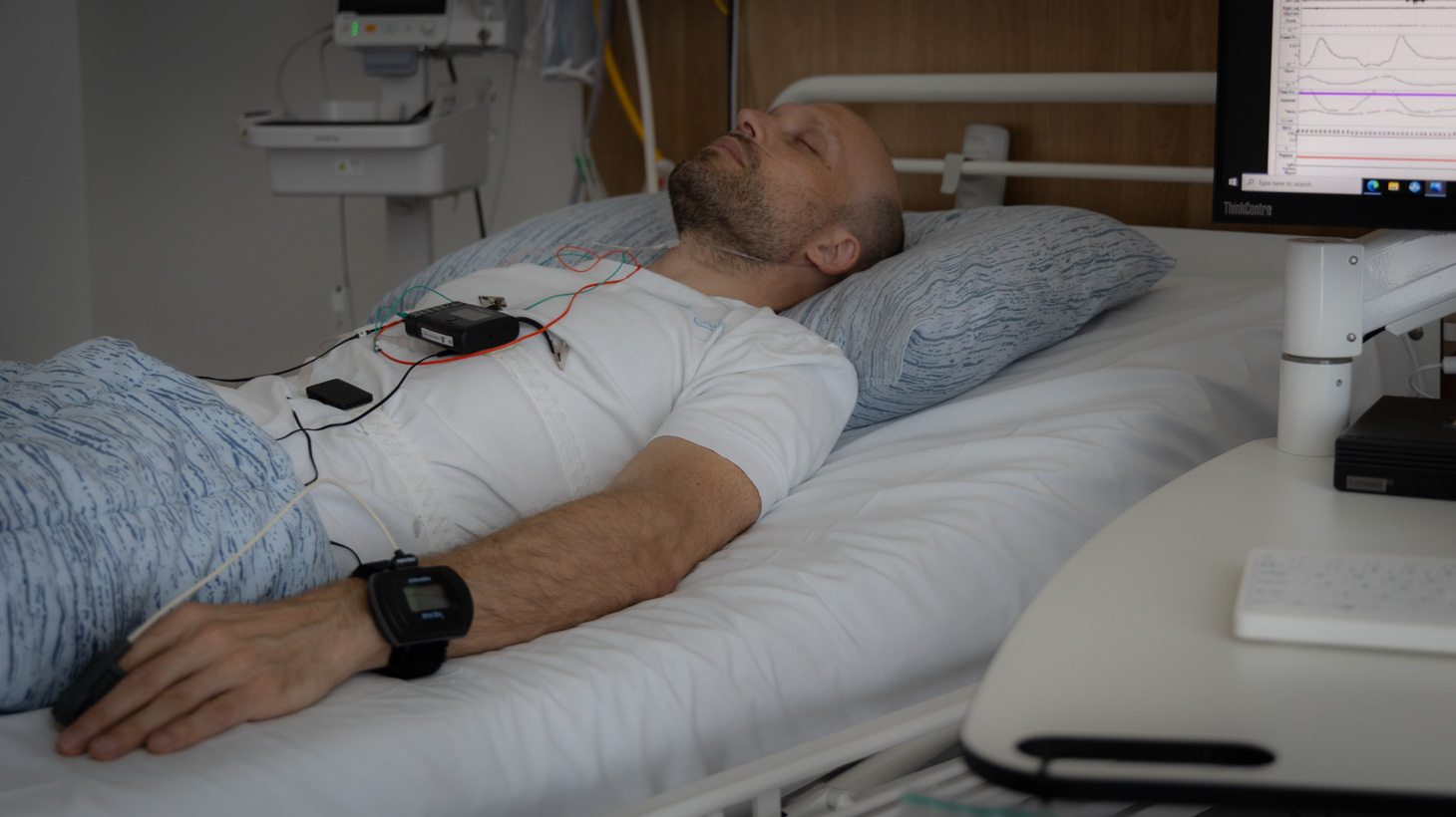Foto af patient der monitorering