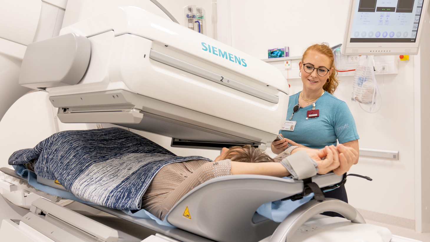 Patient gøres klar i skanner