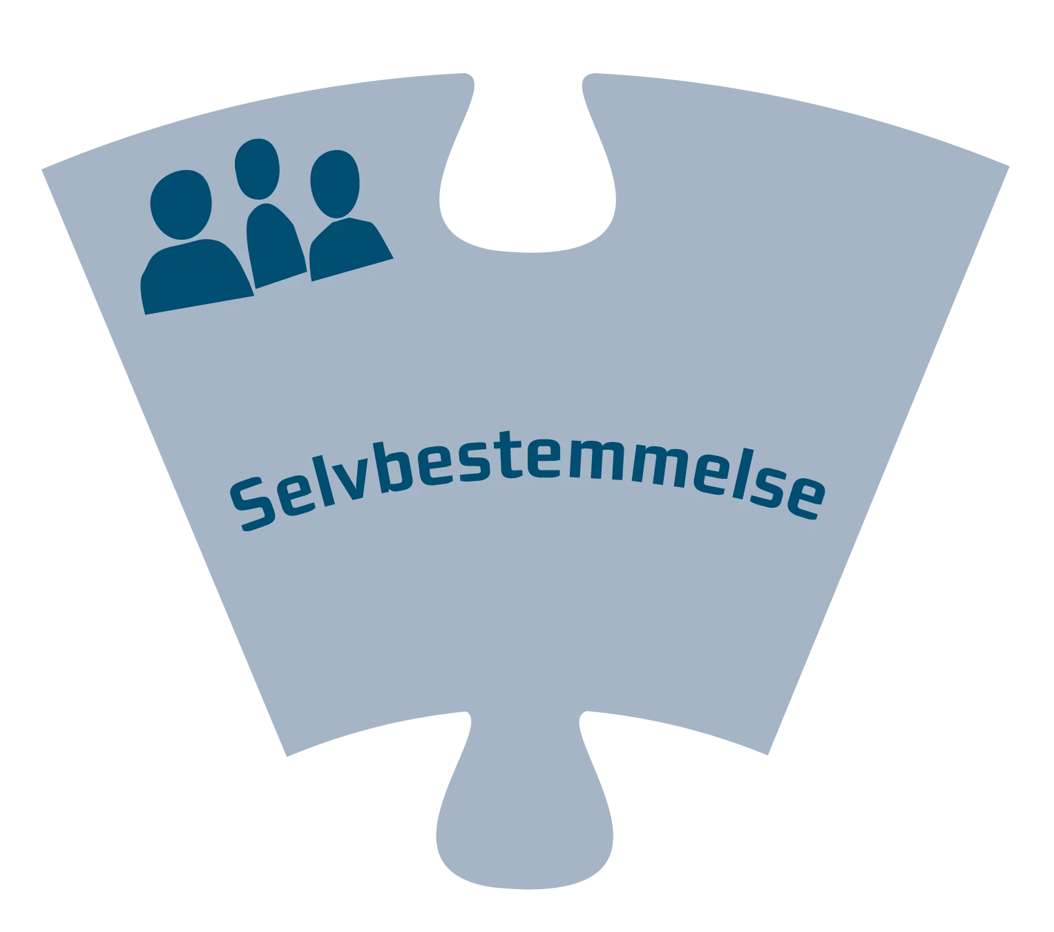 Puslespilsbrik med teksten "Selvbestemmelse".